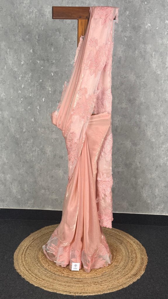 VISCOSE ORGANZA EMBROIDERY SAREE